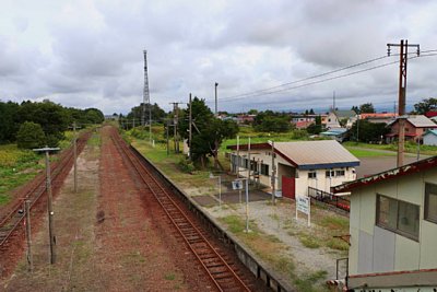 線路が剥がされた跡がある